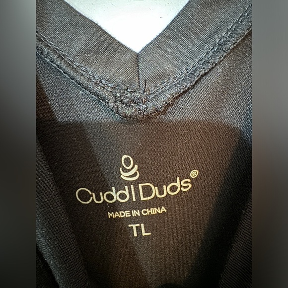 Cuddl Duds Tall Flexwear V-Neck Wide Leg Jumpsuit Size Large TALL Black A373508 - Picture 5 of 11